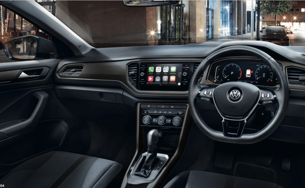 volkswagen t roc interior india